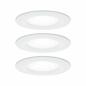 Preview: Paulmann 92980 Einbauleuchte Set Nova rund starr LED IP44 3x6.5W 4000K GU10 Weiß