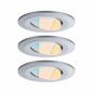 Preview: Paulmann 93095 3er-Set HomeSpa LED Einbauleuchte Calla schwenkbar staubdicht Strahlwasser geschützt rund 90mm 30° 5W White Switch Chrom matt
