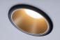 Preview: Paulmann 93395 EBL Cole rund starr max 1x10W GU10 230V schwarz matt/gold Alu/Kunststoff