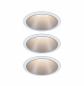 Preview: Paulmann 93410 Einbauleuchte Set Cole Coin 3StepDim rd starr LED 3x6.5W 2700K weiß/silber