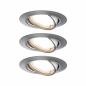 Preview: Paulmann 93421 Einbauleuchte Base Coin LED schwenkbar 3x5W Eisen geb/Metall