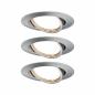 Preview: Paulmann 93425 Einbauleuchte Base Coin LED schwenkbar 3-stepdim 3x5W Eisen geb