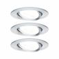 Preview: Paulmann 93433 Einbauleuchte Set Nova rund schwenkbar LED 3x6.5W 2700K GU10 Alu