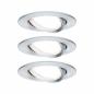 Preview: Paulmann 93451 Einbauleuchte Set Nova Coin rund schwenkbar LED 3x6.5W 2700K Alu gedreht/Alu