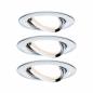 Preview: Paulmann 93452 Einbauleuchte Set Nova Coin rund schwenkbar LED 3x6.5W 2700K Chrom/Alu