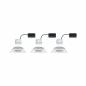 Preview: Paulmann 93454 Einbauleuchte Set Nova Coin eckig schwenkbar LED 3x6.5W 2700K Weiß/Alu