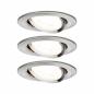 Preview: Paulmann 93465 Einbauleuchte Set Nova rd schw LED 3-stepdim 3x6,5 W GU10 Eisen