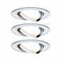 Preview: Paulmann 93470 Einbauleuchte Set Nova rd schw LED 3stepdim 3x6.5W GU10 Chrom/Alu