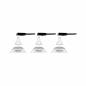 Preview: Paulmann 93472 Einbauleuchte Set Nova eckig schw LED 3-stepdim 3x6.5W GU10 Weiß/Alu
