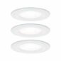 Preview: Paulmann 93478 Einbauleuchte Set Nova rd starr LED IP44 3-stepdim 3x6.5W GU10 Weiß/Alu