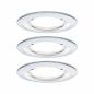 Preview: Paulmann 93481 Einbauleuchte Set Nova rd starr LED IP44 3-stepdim 3x6.5W GU10 Chrom/Alu