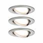 Preview: Paulmann 93483 Einbauleuchte Set Nova Coin 3-stepdim rd schw LED 3x6.5W 2700K Eisen