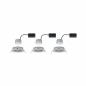 Preview: Paulmann 93483 Einbauleuchte Set Nova Coin 3-stepdim rd schw LED 3x6.5W 2700K Eisen
