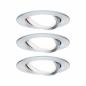 Preview: Paulmann 93487 Einbauleuchte Set Nova Coin 3-stepdim rd schw LED 3x6.5W 2700K Alu