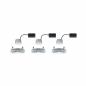 Preview: Paulmann 93492 Einbauleuchte Set Nova Coin 3-stepdim eck schw LED 3x6.5W 2700K Alu