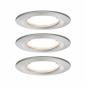 Preview: Paulmann 93494 Einbauleuchte Set Nova Coin 3-stepdim rd starr LED 3x6.5W 2700K Eisen