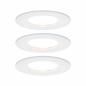 Preview: 3-er Set Alu Einbauleuchten Nova Coin 3-stepdim LED warmweißes Licht Weiß Paulmann 93496