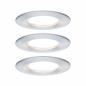 Preview: Paulmann 93498 Einbauleuchte Set Nova Coin 3-stepdim rd starr LED 3x6.5W 2700K Alu