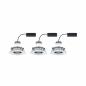 Preview: Paulmann 93684 Einbauleuchte Set Nova Plus Coin dim IP65 rd schw LED 3x6.8W 633lm 2700K Chrom/Alu
