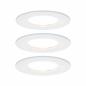 Preview: Paulmann 93870 Einbauleuchte Set Nova Plus Coin rund starr LED 3x 6.8W 2700K Weiß/Alu IP44