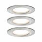 Preview: Paulmann 93873 Einbauleuchte Set Nova Plus Coin dim rund starr LED 3x6.8W 2700K Eisen/Alu