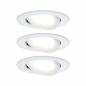 Preview: Paulmann 93875 Einbauleuchte Set Nova Plus Coin dim rund schwb LED 3x6W 2700K Weiß/Alu