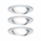 Preview: Paulmann 93903 Einbauleuchte Set Nova Plus Coin dim rund schwb LED 3x6W 2700K Alu