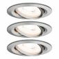 Preview: Paulmann 93944 Premium Einbauleuchte Set Reflector Coin rd schwb. dimmbar LED 3x6.8W Eisen