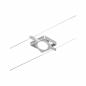 Preview: Paulmann Seilsystem Set Mac LED 94420 mit 5 eckigen Leuchtspots in mattem Chrom 12V DC /Metall 3000K