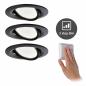 Preview: Paulmann 94472 EBL Nova Coin 3-stepdim rd schw LED 3x6,5W 2700K 230V Schwarz matt/Alu