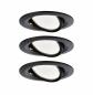 Preview: Paulmann 94472 EBL Nova Coin 3-stepdim rd schw LED 3x6,5W 2700K 230V Schwarz matt/Alu