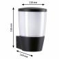 Preview: Paulmann 94740 LED Außenwandleuchte Bako modern seewasserresistent Spritzwasser geschützt 110x140mm max. 20W Anthrazit Aluminium