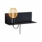 Preview: Paulmann 96775 Wandleuchte Devara USB C E27 230V max. 40W dimmbar Schwarz matt