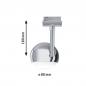 Preview: Paulmann 96803 URail LED Schienenspot Capsule II Einzelspot 6,3W modern neutralweiß dimmbar Chrom matt/Chrom