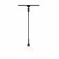 Preview: Paulmann 96974 URail Pendel Sarrasani max 20W E14 Schw matt/Opal 230V Metall Glas