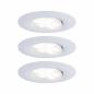 Preview: 3er Set LED Einbauleuchten Calla Feuchtraum geeignet Weiß Paulmann 99927