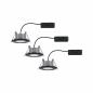 Preview: Paulmann 99991 Einbauleuchte Set Calla IP65 rund schwenkbar LED 4000K 6W 230V schwarz matt universalweißes Licht IP65