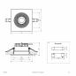 Preview: EVN ES54104925 LED Deckeneinbauleuchte quadratisch 10W 3000K/4000K/5700K weiß Notlicht IP54 Einbaudurchmesser 90 mm