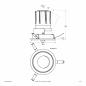 Preview: EVN F01R11AM3830L55D COB-LED Deckeneinbauleuchte DALI dimmbar 38W 3000K 4433lm CRI92 weiß rund 55° schwenkbar Einbaudurchmesser 150 mm