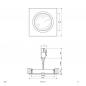 Preview: EVN LED Decken-Einbaustrahlerquad. silber IP20 12V/DC 2W 3000K warmweißes Licht EinbauØ55