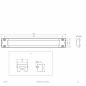 Preview: 60cm EVN LED Anbauleuchte silber 597mm IP20 3000K 20W 1805lm - warmweiße Beleuchtung