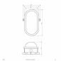 Preview: EVN Ovale LED-Anbauleuchte, IP54 LA540125