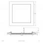 Preview: EVN LED Einbaupanel mit warmweißem Licht silber IP20 21W 3000K 1600lm
