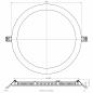 Preview: EVN LTR300925 LED Einbaupanel rund 25W 3000K/4000K schwarz Ø300mm Einbaudurchmesser 280mm