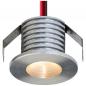 Preview: EVN Sparsamer LED Decken-Einbaustrahler mit warmweißem Licht rund Alu IP20 350mA 1W 3000K EinbauØ20