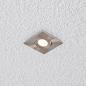 Preview: EVN P-LED Decken-Einbaustrahler mit warmweißem Licht feuchtraumgeeignet quad. schwenkbar EDS IP44 3W 3000K EinbauØ50