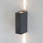 Preview: EVN außergewöhnliche Wandleuchte 2-flg  anthrazit IP54 warmweiße schmale Lichtkegel