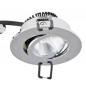 Preview: EVN P-LED Decken-Einbauleuchte mit warmweißem Licht rund schwenkbar dimmbar chrom IP20 6W 3000K 620lm 90Ra EinbauØ68