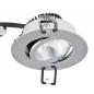 Preview: EVN P-LED Decken-Einbaustrahler mit warmweißem Licht rund schwenkbar chrom matt IP20 6W 2700K 90Ra EinbauØ68