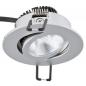 Preview: EVN LED Decken-Einbaustrahler mit universalweißem Licht rund schwenkbar chrom matt IP20 8.4W 4000K 1060lm 90Ra EinbauØ68